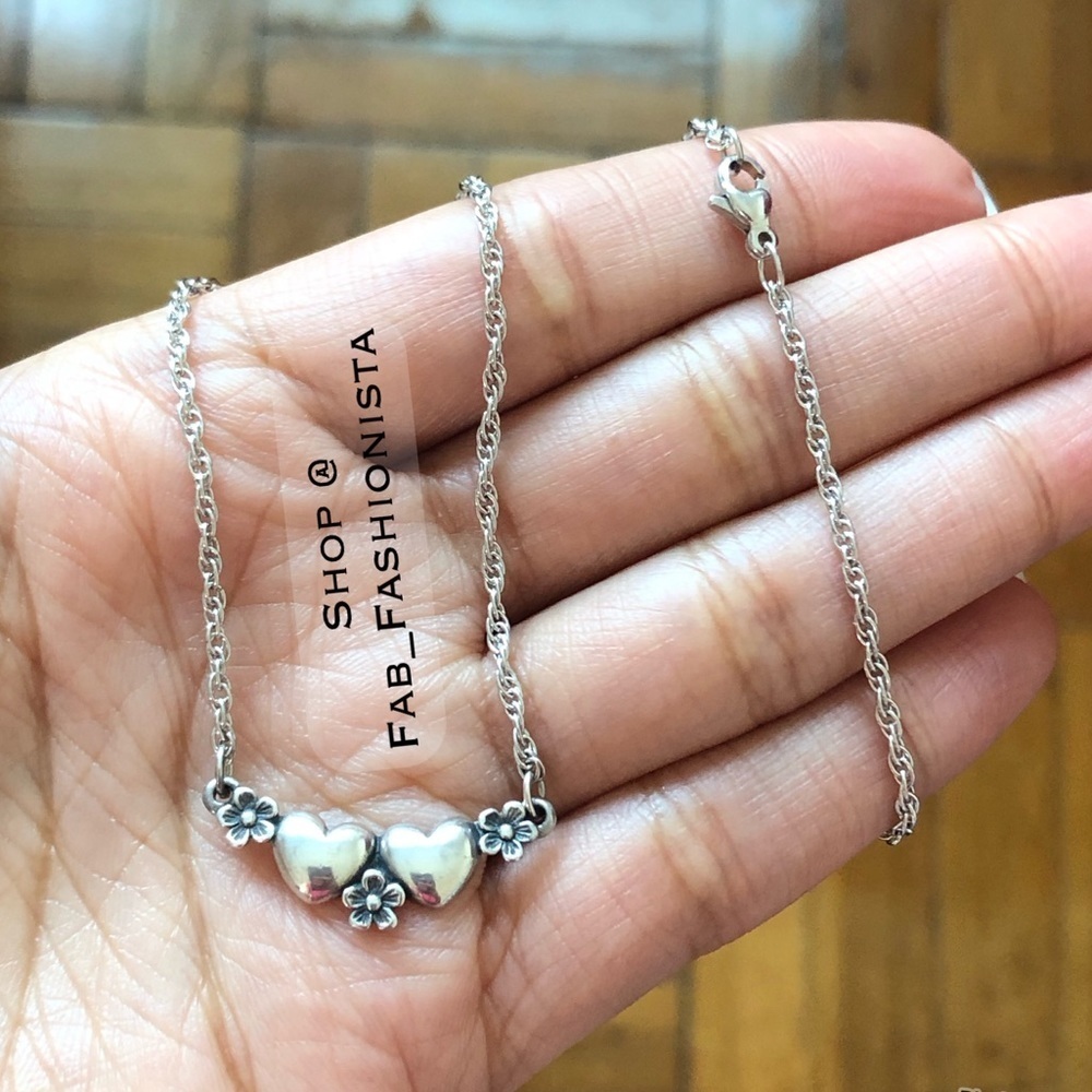 James Avery Sterling Silver Retired Flower Heart Ring Bracelet Necklace Set - Picture 9 of 17